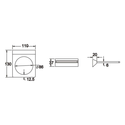 Ершик для унитаза, RG1600H Rose, Черный