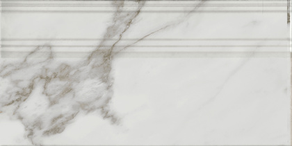 Плинтус Монте Тиберио бежевый светлый глянцевый обрезной 20x40x1,6