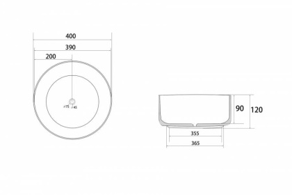 Раковина накладная ABBER Bequem AC2109MW белая матовая Раковина накладная ABBER Bequem AC2109MW белая матовая