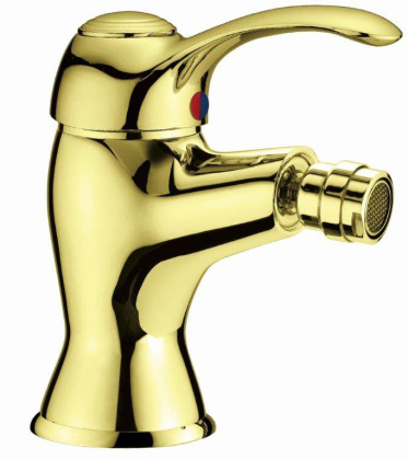 LIRA-C-BS1-03 Смеситель на биде с донным клапаном, золото