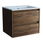База под раковину Gio 600 подвесная, 2 выкатных ящика soft-close, C.Oak