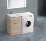 Тумба с раковиной напольная BelBagno KRAFT-LVD-58/120-L Pino Pasadena, раковина белая Тумба с раковиной напольная BelBagno KRAFT-LVD-58/120-L Pino Pasadena, раковина белая