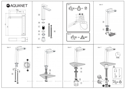 Смеситель для раковины Aquanet Blanco AF420-11W Смеситель для раковины Aquanet Blanco AF420-11W