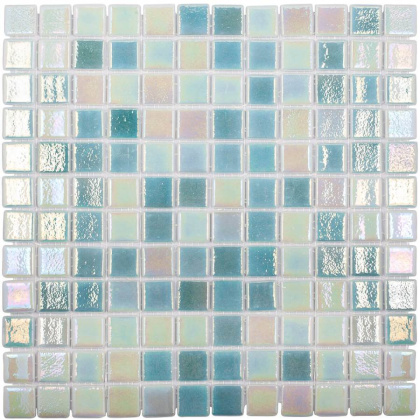 Стеклянная мозаика MIX GREEN 553/554, Shell