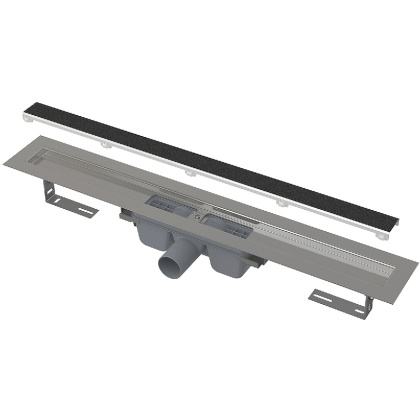 Водоотводящий желоб без порогами с решеткой под кладку плитки