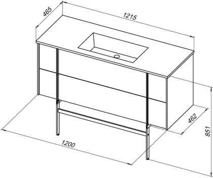 Тумба под раковину Allen Brau Reality 120 1.32008.CGM олива матовый