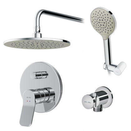 FB85A1RH10 X-Joy, набор: Смеситель д/в/душа, верхний душ 250 мм, держатель д/верхн.душа, душ.набор (ручн