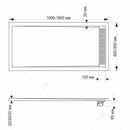 Душевой поддон RGW STM-W 90 x 100 см, прямоугольный, из искусственного камня, белый, 14202910-01