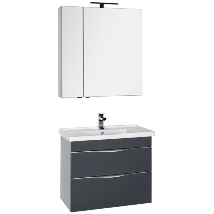 Мебель для ванной Aquanet Эвора 80 серый антрацит Мебель для ванной Aquanet Эвора 80 серый антрацит