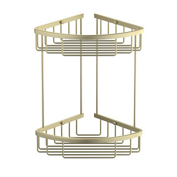 Полка угловая двойная Timo Saona 13082/17 золото матовое