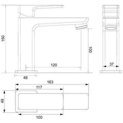 Смеситель для умывальника OMNIRES PARMA PM7410CR (хром) Смеситель для умывальника OMNIRES PARMA PM7410CR (хром)