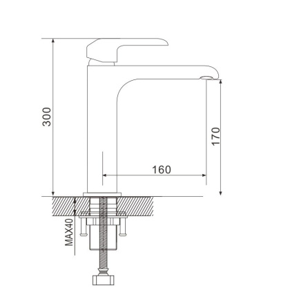 Смеситель для раковины латунь R2111F