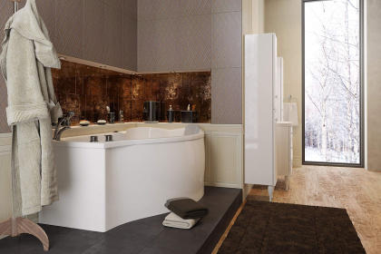 Акриловая ванна 1Marka Gracia 170х100 R 01гр1710п Акриловая ванна 1Marka Gracia 170х100 R 01гр1710п