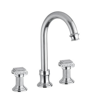 OLIMP-BLS2-A-02-O Смеситель на раковину на три отверстия, высокий, с донным клапаном, бронза OLIMP-BLS2-A-02-O Смеситель на раковину на три отверстия, высокий, с донным клапаном, бронза