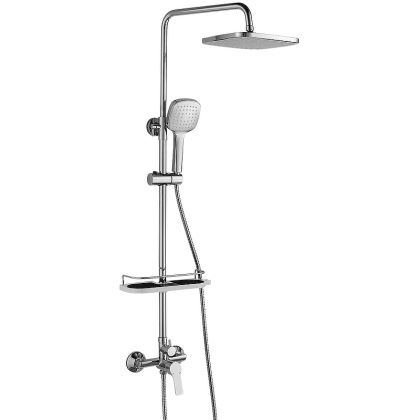 Смеситель Rossinka RS29-45 для душа с регулируемой высотой штанги и лейкой "Тропический дождь"