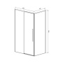 Душевой уголок Slim-N VSR-4SN8010CL, 1000*800, хром, стекло прозрачное