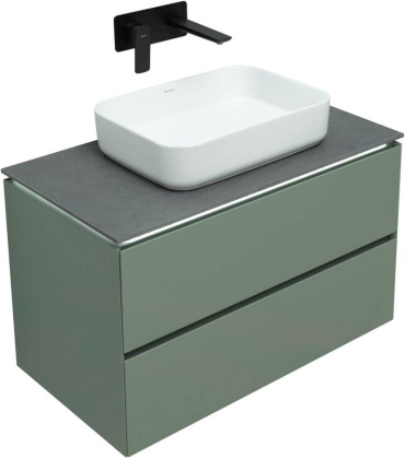 Тумба под раковину Allen Brau Infinity 85 1.21001.CGM олива матовый