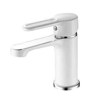 Смеситель для раковины латунь, белый S8101F