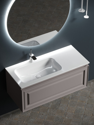 Тумба подвесная SANCOS Very 995х445х406, c одним  ящиком оснащенным доводчиками, левая , Doha Soft , арт.VR100LSM