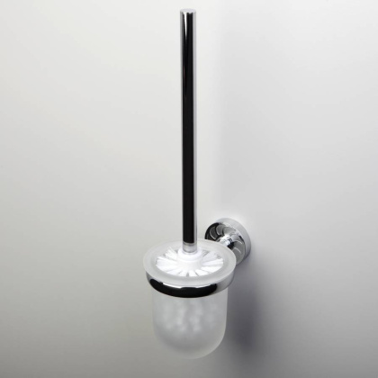Щетка для унитаза подвесная Isen, 10х37,8х13,5 см, хром и белый, K-4027