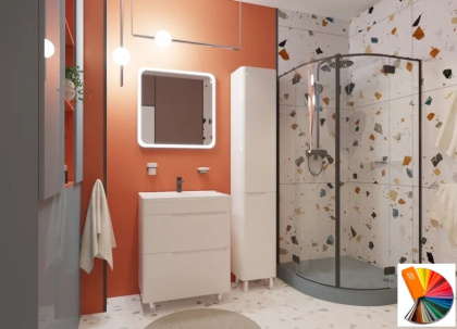 Тумба напольная под умывальник Kare Luxe 700х450 2 ящика (ШхГхВ) 698х446х860