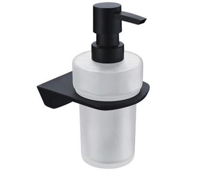 Дозатор для жидкого мыла Elbe, 7,9х16,4х10,5 см, белый с черным, K-7299
