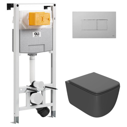 Сет: OLI 120 ECO Sanitarblock pneumatic+Панель KARISMA, хр мат+Унитаз Point Меркурий т.сер PN41831GM Сет: OLI 120 ECO Sanitarblock pneumatic+Панель KARISMA, хр мат+Унитаз Point Меркурий т.сер PN41831GM