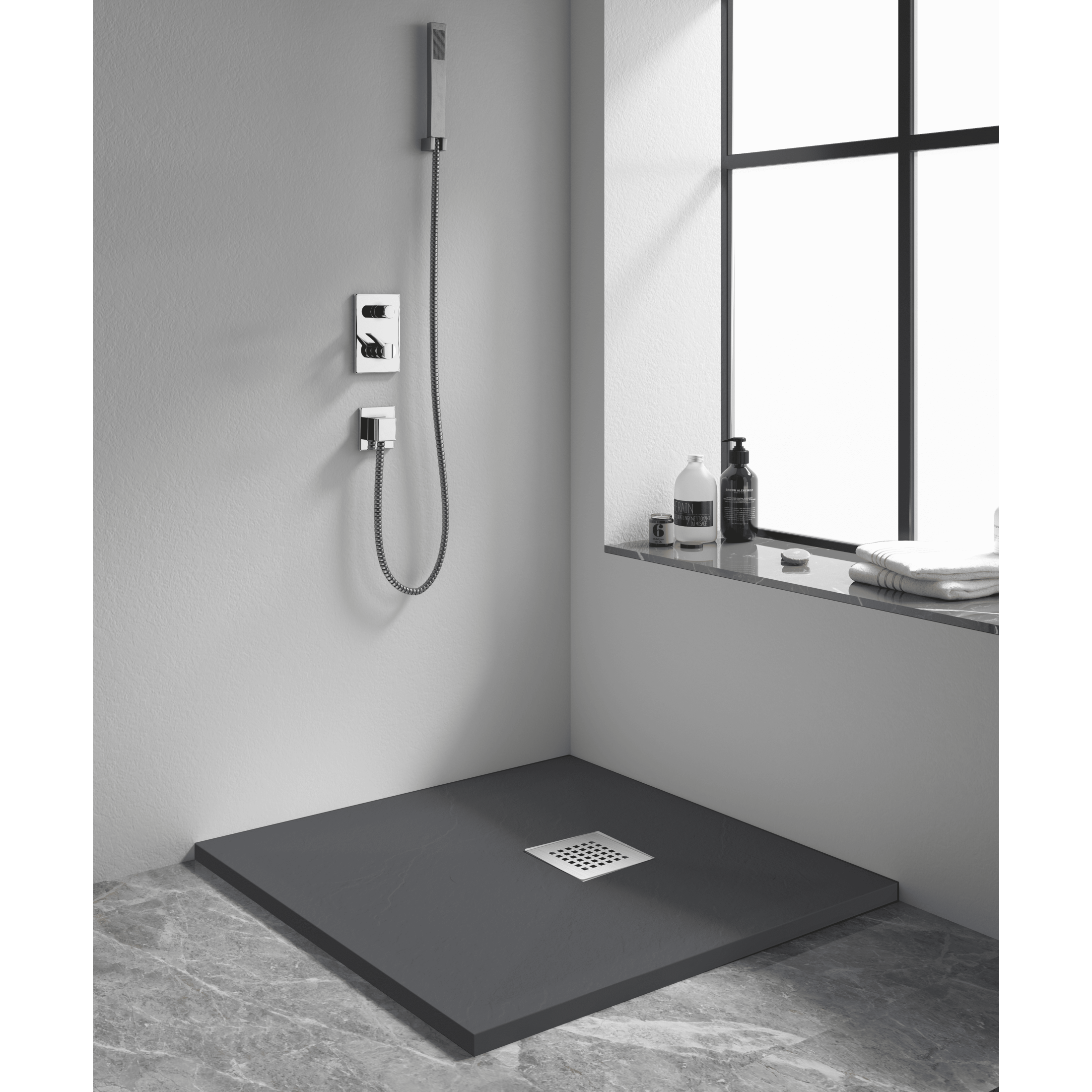 Душевой поддон квадрат STONE TRAY-G  800x800