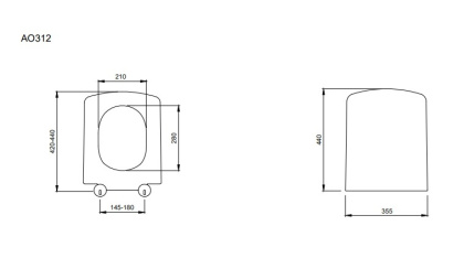Сиденье с крышкой Scala, дюропласт, плавное опускание, матовый черный, арт. A0312-004 (A0322-004), шт Сиденье с крышкой Scala, дюропласт, плавное опускание, матовый черный, арт. A0312-004 (A0322-004), шт