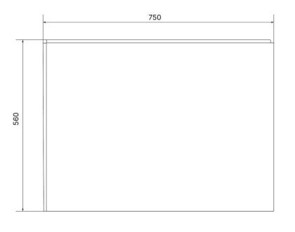 Панель боковая FLAT 75 L Панель боковая FLAT 75 L