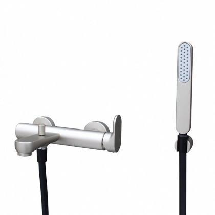 Смеситель для ванны OLE настенный, титановый атласный Смеситель для ванны OLE настенный, титановый атласный