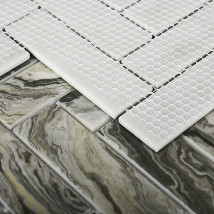 Мозаика Bonaparte Стеклянная Hadar Grey 26,8х26,8 см