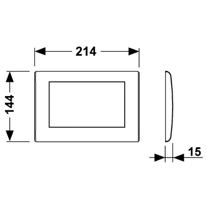 Панель смыва унитаза TECEplanus для одинарной системы смыва