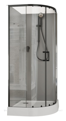 Душевая кабина Aquanet Passion EVO R black 90x90 набор 2