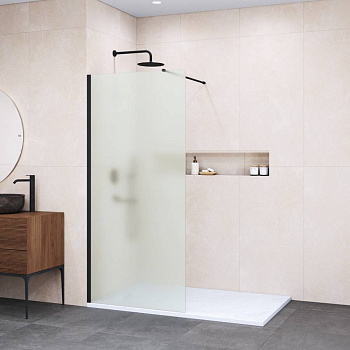 Душевая перегородка 140*195 RGW WA-010 B Чёрный/Матовое/8 мм