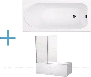 Акриловая ванна Aquanet Nord 140x70 (+ шторка Aquanet Alfa 4 NF6222-pivot) Акриловая ванна Aquanet Nord 140x70 (+ шторка Aquanet Alfa 4 NF6222-pivot)