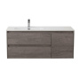 Тумба с раковиной подвесная с двумя ящиками и одной дверцей BelBagno KRAFT 120 Rovere Galifax Bianco правая, раковина белая Тумба с раковиной подвесная с двумя ящиками и одной дверцей BelBagno KRAFT 120 Rovere Galifax Bianco правая, раковина белая