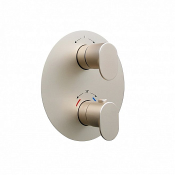 Встраиваемый термостатический смеситель для душа OLE с регулировкой температуры, золотой атласный Встраиваемый термостатический смеситель для душа OLE с регулировкой температуры, золотой атласный