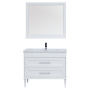 Комплект мебели для ванной Aquanet Бостон М 100 белый матовый
