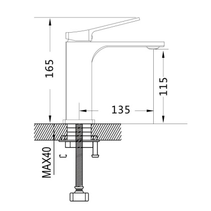 Смеситель для раковины Shevanik S61G S6101G