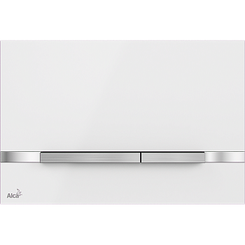 Кнопка управления для скрытых систем инсталляции, нержавеющая сталь-белый глянец