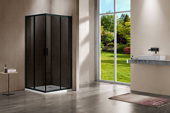 Душевой уголок Garda VSS-1G8010CGB, 1000*800, черный, стекло тонированное Душевой уголок Garda VSS-1G8010CGB, 1000*800, черный, стекло тонированное