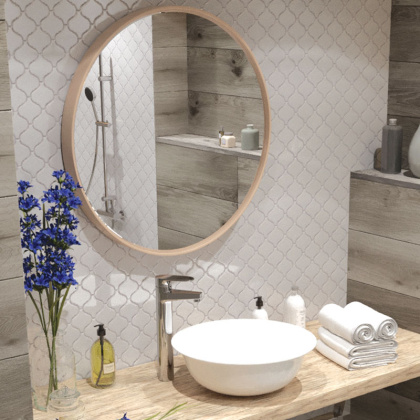 Керамическая мозаика, Latern White Glossy, Shapes