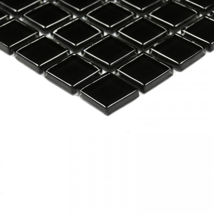 Мозаика стеклянная Super Black (чип 4*15*15) 300*300 (22шт.-1.98м2), м2 Мозаика стеклянная Super Black (чип 4*15*15) 300*300 (22шт.-1.98м2), м2