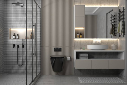 Унитаз ABBER Bequem AC1102MB подвесной черный матовый, безободковый