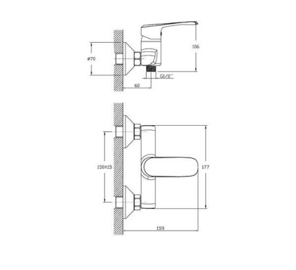 Смеситель для душа Agger Glorious A1220000