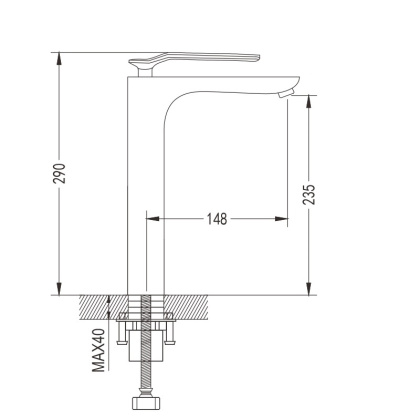 Смеситель для раковины латунь R1911F Смеситель для раковины латунь R1911F