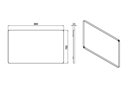 Зеркало Vallessi с круговой тыльной подсветкой 80*70, IP24 544_2 Boheme
