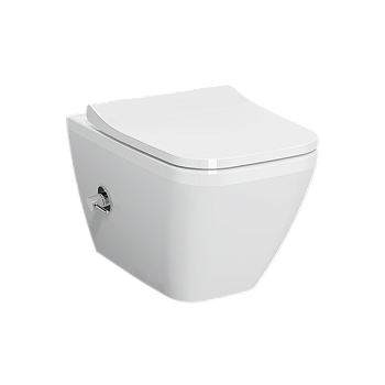 Унитаз подвесной VitrA Integra Square с функцией биде и смесителем 7082B003-7209, безободковый