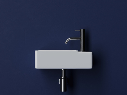 Умывальник подвесной прямоугольный (чаша слева, отверстие под смеситель справа) Element 395*220*125мм Умывальник подвесной прямоугольный (чаша слева, отверстие под смеситель справа) Element 395*220*125мм